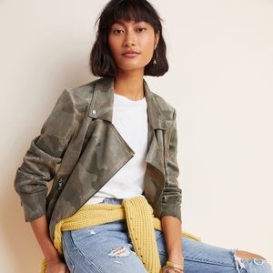 Marrakesh Camo Sueded Moto Jacket